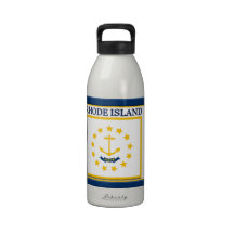 Rhode Island State Flag Design Water Bottle