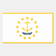 Rhode Island State Flag, United States Rectangle Sticker