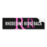 Rhodesian Ridgeback Breed Monogram bumper stickers