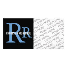Rhodesian Ridgeback Breed Monogram Photo Cards