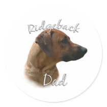 Rhodesian Ridgeback Dad 2 Round Sticker