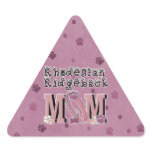 Rhodesian Ridgeback MOM Triangle Stickers
