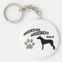 Rhodesian Ridgebacks Rule Key Chain