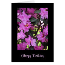 Rhododendron Blossom Birthday Cards