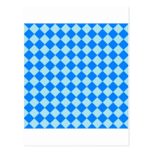 Rhombuses Large - Blizzard Blue and Azure Post Cards