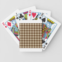 Rhombuses Large - Khaki and Dark Brown Card Deck