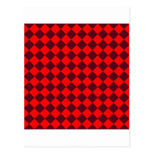 Rhombuses Large - Red and Dark Scarlet Postcards