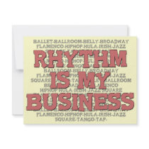 Rhythm Is My Business Custom Announcement