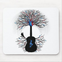Rhythms of the Heart - ( surreal guitar art ) Mouse Pads