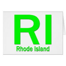 RI Rhode Island plain green Cards