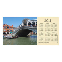 Rialto Bridge 2012 Calendar Photo Card