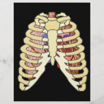 Rib Cage Lungs & Heart on Black Custom Flyer