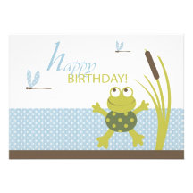 Ribbit Birthday Card B2 Invites