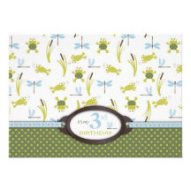 Ribbit Birthday Invitation Card