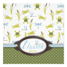 Ribbit Birthday TY Square 2 Invitations