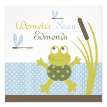 Ribbit Invitation Square B