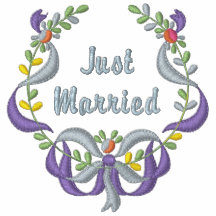 Ribbon and Floral - Just Married