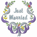 Ribbon and Floral - Just Married embroidered shirts