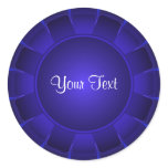 Ribbon Blue Blank to Customize Round Stickers