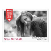 Ribbon Graduation Announcement