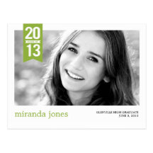 RIBBON Graduation Announcement Postcard