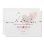 Ribbon Love Sweet Hearts Couples Shower Party Invites