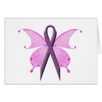 Ribbon with wings greeting cards