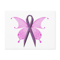 Ribbon with wings postcard