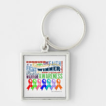 Ribbons For a Cause Key Chain