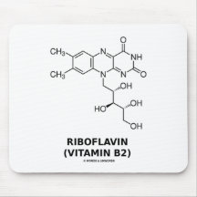 Riboflavin (Vitamin B2) Chemical Molecule Mouse Pad