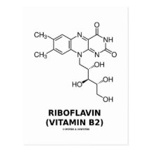 Riboflavin (Vitamin B2) Chemical Molecule Postcard