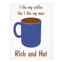 Rich and hot! Coffee like men t-shirts and gifts Personalized Announcements