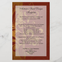 Rich Brick Red /Gold Swirl Program Menu or Flyer