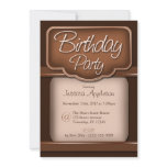 Rich Chocolate : Birthday Party Invitations
