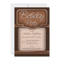 Rich Chocolate : Birthday Party Invitations