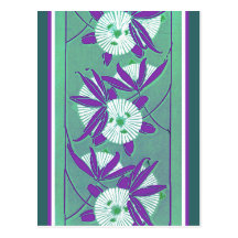 Rich Deco Floral Post Card