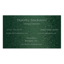 Rich Emerald Green business cards