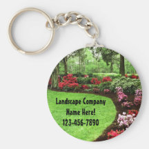 Rich Landscape Lawn Care Business Keychain