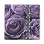 Rich Purple Wedding Rose Bouquet with Lace magnets