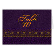 Rich Purple Wedding Seating Card