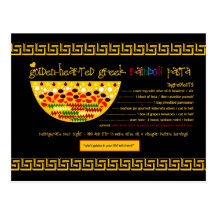 Rich Recipes - GOLDEN HEARTED GREEK PASTA Post Cards