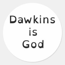 Richard Dawkins is God Round Sticker