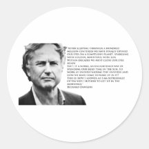 Richard Dawkins Round Stickers