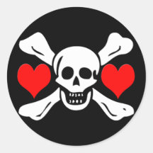 Richard Worley-Hearts Round Sticker