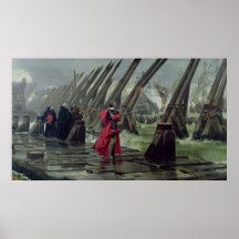 Richelieu sur le mur de mer à La Rochelle, 1881 Affiche