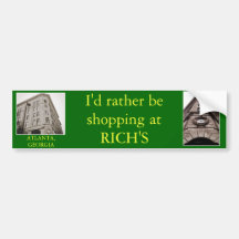 Riches, adhésif pour pare-chocs d'Atlanta, la Géor Autocollant Pour Voiture