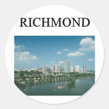 RICHMOND virginia Round Stickers