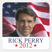 Rick Perry 2012 for president square sticker