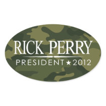 Rick Perry 2012 Oval Sticker