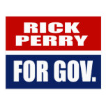 RICK PERRY FOR GOVERNOR POST CARD